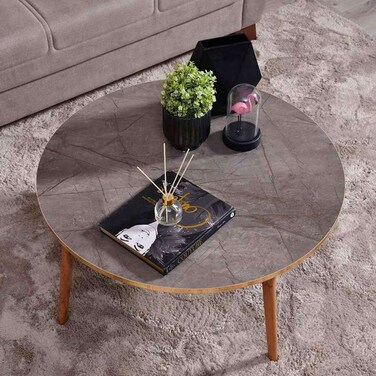 Pan Home Marnus Coffee Table Round - Grey Natural