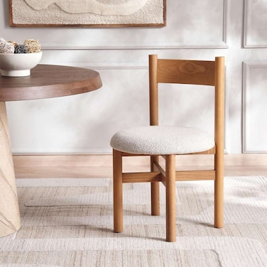 كرسي طعام بان هوم سولان - طبيعي/بيج