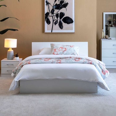 Pan Home Arlin Twin Bed 140X190cm - White