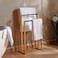 Pan Home Rag Bamboo 3 Rails Towel Stand 42X24X82cm - Natural