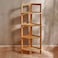 Pan Home Harry 4 Tier Bamboo Corner Shelf 26X26X90cm - Natural