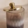 Pan Home Sterling Ombre Glass Cotton Jar 9X9X12.5cm - Clear/Black