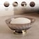 Pan Home Sterling Ombre Glass Soap Dish 13X10.5X5cm - Clear/Black