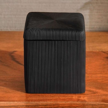 مرطبان قطني من بان هوم برايم 9.3×9.3×10.1 سم - أسود