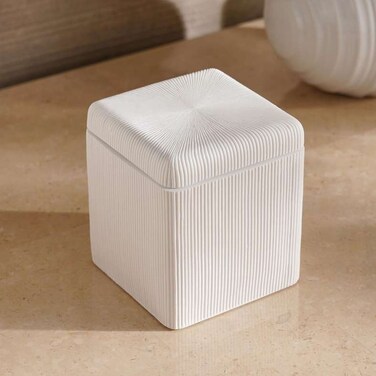 مرطبان قطني من بان هوم برايم 9.3×9.3×10.1 سم - أبيض