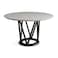 Pan Home Majestic Mirage 6 Seater Round Dining Table With Lazy Susan Marble - White