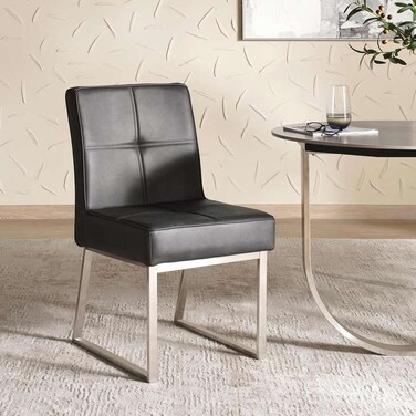 كرسي طعام أريانا من بان هوم - رمادي أسود