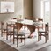 Pan Home Tereza 8 Seater Dining Table Clear Glass - Walnut