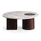 Pan Home Miyabi Coffee Table Marble - Natural &amp; Walnut