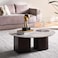 Pan Home Miyabi Coffee Table Marble - Natural &amp; Walnut