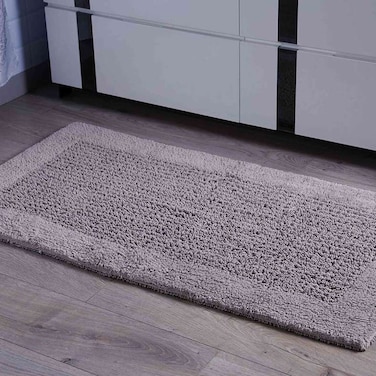 Pan Home Tiffany Reversible Bath Mat 65X120cm - Silver/Grey