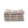 Pan Home Chicago Textured 650 GSM 4Pk Fingertip Towel 30X30cm - Frost Grey