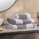 Pan Home Chicago Textured Stripe 650 GSM Bath Towel 70X140cm - Frost Grey