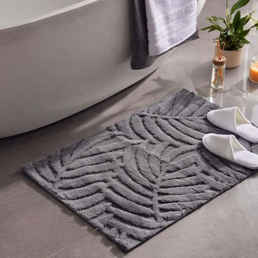 سجادات حمام بان هوم ليونارا إيكوسمارت جاكار 60×90 سم - رمادي غامق