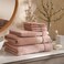 Pan Home Heavensoft 630 GSM Premium Turkish Cotton Zero Twist 4Pk Fngertip Towel 30X30cm - Rose