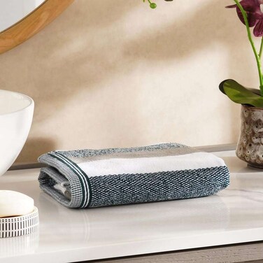 منشفة يد بان هوم إيفلين سترايب ٥٠٠ جرام لكل متر مربع، ٥٠×٩٠ سم - رمادي/أسود