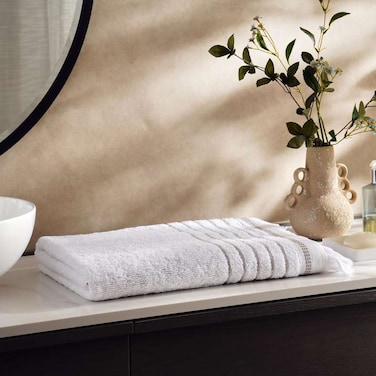 منشفة حمام بان هوم سيلينا تركيش لوكس 520 جرام لكل متر مربع 90×180 سم - أبيض