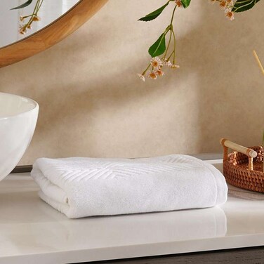 Pan Home Embossa Textured Hand Towel 50X90cm - White