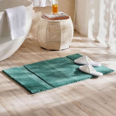 سجادة حمام ناعمة مضادة للانزلاق من بان هوم هيفن، مقاس 60×90 - أخضر