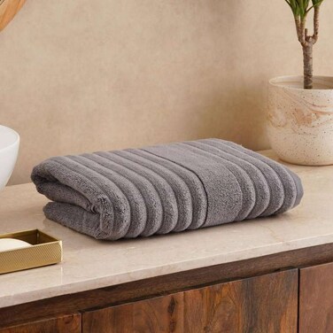 Pan Home Grandwave 700 GSM Cotton Bamboo Bath Towel 70X140cm - Charcoal