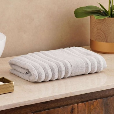 Pan Home Grandwave 700 GSM Cotton Bamboo Hand Towel 50X90cm - Silver Grey