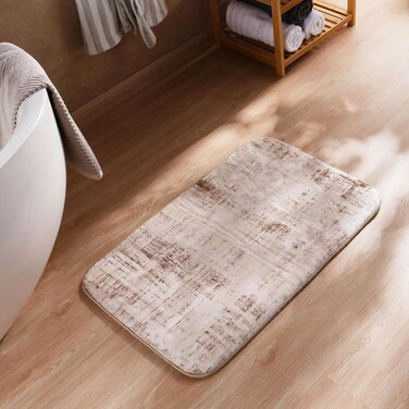 سجادة حمام بان هوم بايك المريحة المطبوعة 70×120 سم - لون بني رمادي