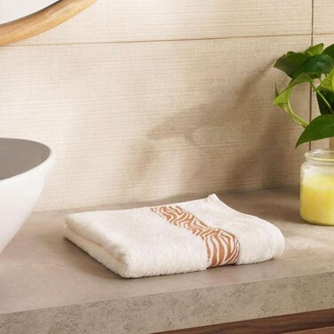 Pan Home Mirage Border Hand Towel 50X90cm - Beige