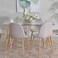 Pan Home Kenston 1+6 Dining Set - Clear Beige