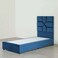 سرير فردي من بان هوم إليانا مخملي أزرق 120×200 سم