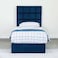 سرير فردي من بان هوم أولغا مخملي أزرق 120×200 سم