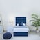 سرير فردي من بان هوم أولغا مخملي أزرق 120×200 سم