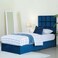 سرير فردي من بان هوم أولغا مخملي أزرق 90×200 سم