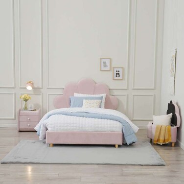 Pan Home Floral Princess Kids Single Bed 120X200cm