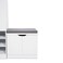 Pan Home Stens Shoe Rack 24 Pairs With Bench - White