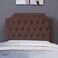 لوح رأس سرير أندروميدا من بان هوم مخملي بني طول 90 سم/ارتفاع 125 سم