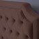 لوح رأس سرير أندروميدا من بان هوم مخملي بني طول 90 سم/ارتفاع 125 سم