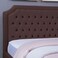 لوح رأس سرير أندروميدا من بان هوم مخملي بني طول 160 سم/ارتفاع 125 سم
