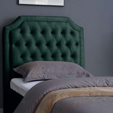 لوح رأس سرير أندروميدا من بان هوم، شانيل، أخضر زيتوني، طول 90 سم/ارتفاع 125 سم