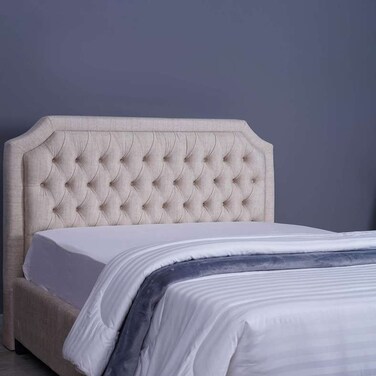 لوح رأس سرير أندروميدا من بان هوم، لون بيج، طول 150 سم وارتفاع 125 سم