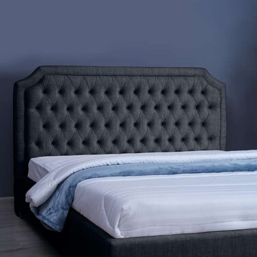 لوح رأس سرير أندروميدا من بان هوم، شانيل، رمادي غامق، طول 180 سم/ارتفاع 125 سم