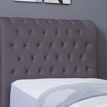 Pan Home Aurora Headboard Velvet Grey L-100/H-125cm