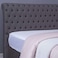 لوح رأس السرير أورورا من بان هوم مخملي رمادي اللون، الطول 140 سم/الارتفاع 125 سم