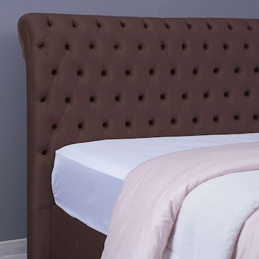 Pan Home Aurora Headboard Velvet Brown L-140/H-125cm