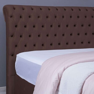 Pan Home Aurora Headboard Velvet Brown L-150/H-125cm