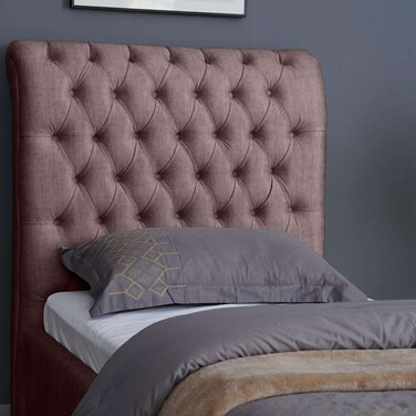 لوح رأس السرير أورورا من بان هوم، لون شانيل، لون وردي، طول 100 سم/ارتفاع 125 سم