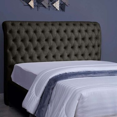 لوح رأس السرير أورورا من بان هوم، شانيل، بني فاتح، طول 150 سم وارتفاع 125 سم