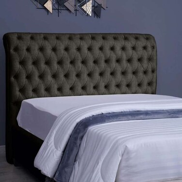 لوح رأس السرير أورورا من بان هوم، شانيل، بني فاتح، طول 160 سم/ارتفاع 125 سم