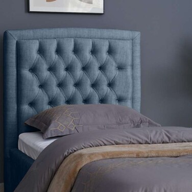 لوح رأس السرير بيانكا من بان هوم، شانيل، أزرق مخضر، طول 100 سم وارتفاع 125 سم