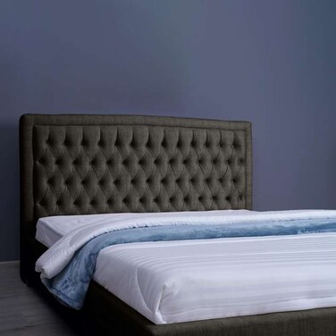 لوح رأس السرير بيانكا من بان هوم، شانيل، بني فاتح، طول 180 سم/ارتفاع 125 سم