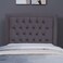 لوح رأس سرير بيانكا من بان هوم مخملي رمادي طول 90 سم/ارتفاع 125 سم